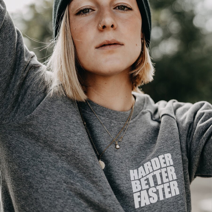 Zena sweater hbf mid heather grey xxl