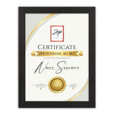 Zep v4721b certificate black 21x29,7 cm