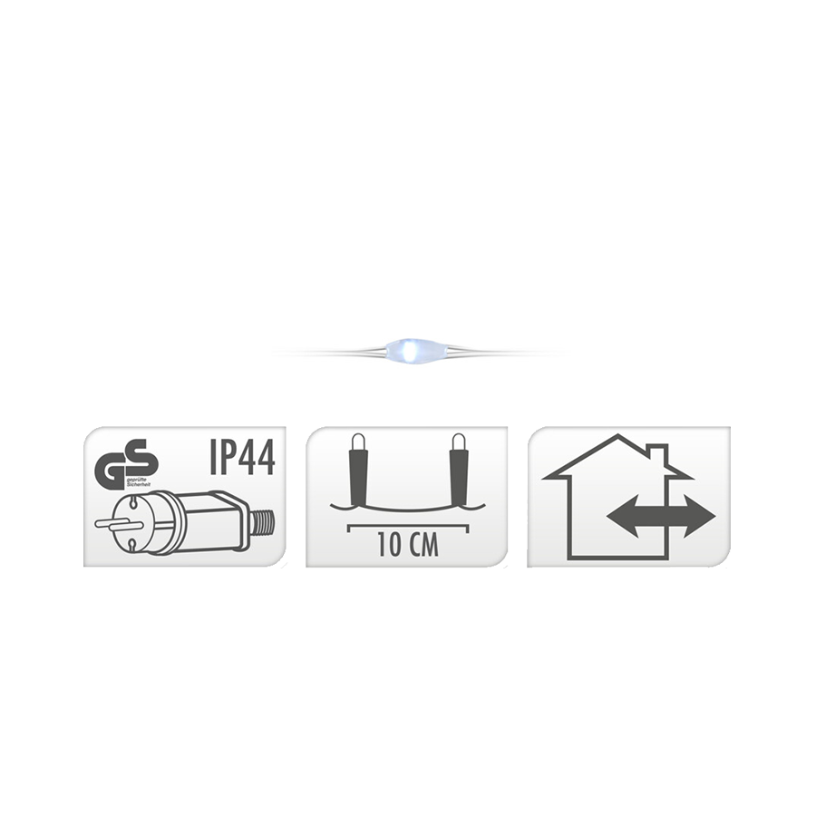 Zilverdraad led multicolor 80 leds 790cm