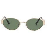 Spectrum zonnebril retro oval metaal groen glas