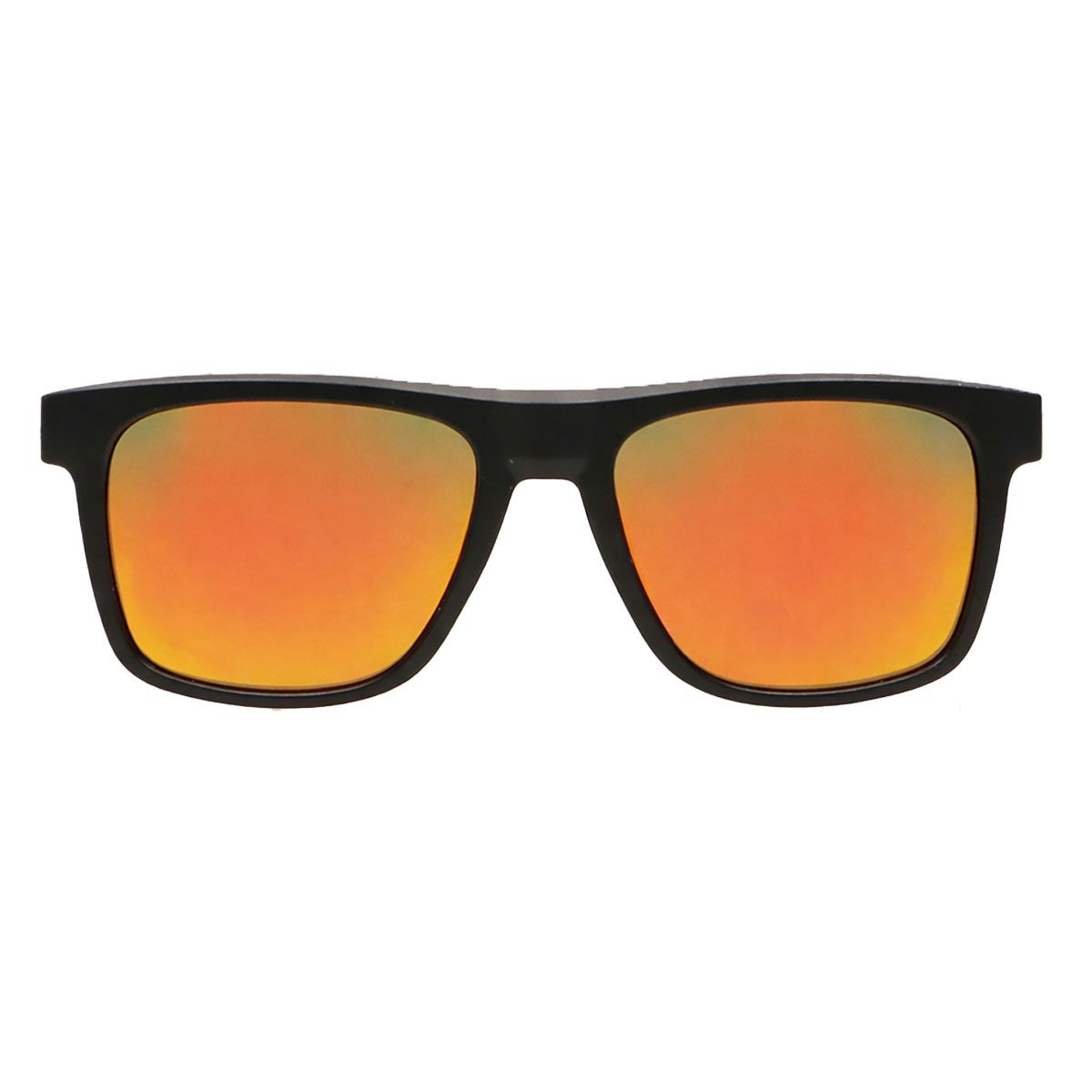 Spectrum polarized zonnebril vierkant mat zwart oranje heren