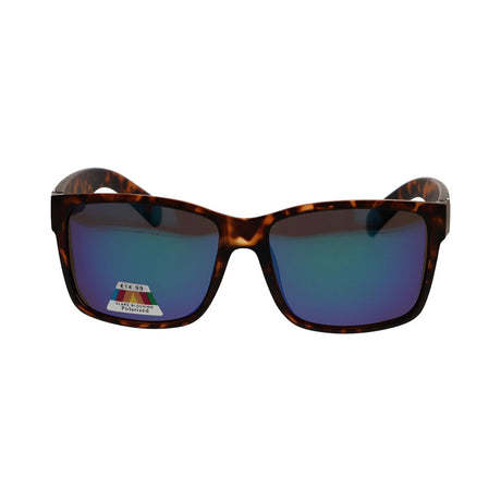 Spectrum polarized zonnebril vierkant tortoise blauw groenunisex