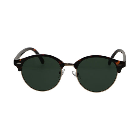 Spectrum zonnebril club rond havana goud groen unisex