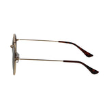 Spectrum zonnebril rond goud metaal bruin unisex