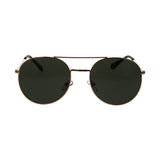 Spectrum zonnebril rond rose metaal groen unisex