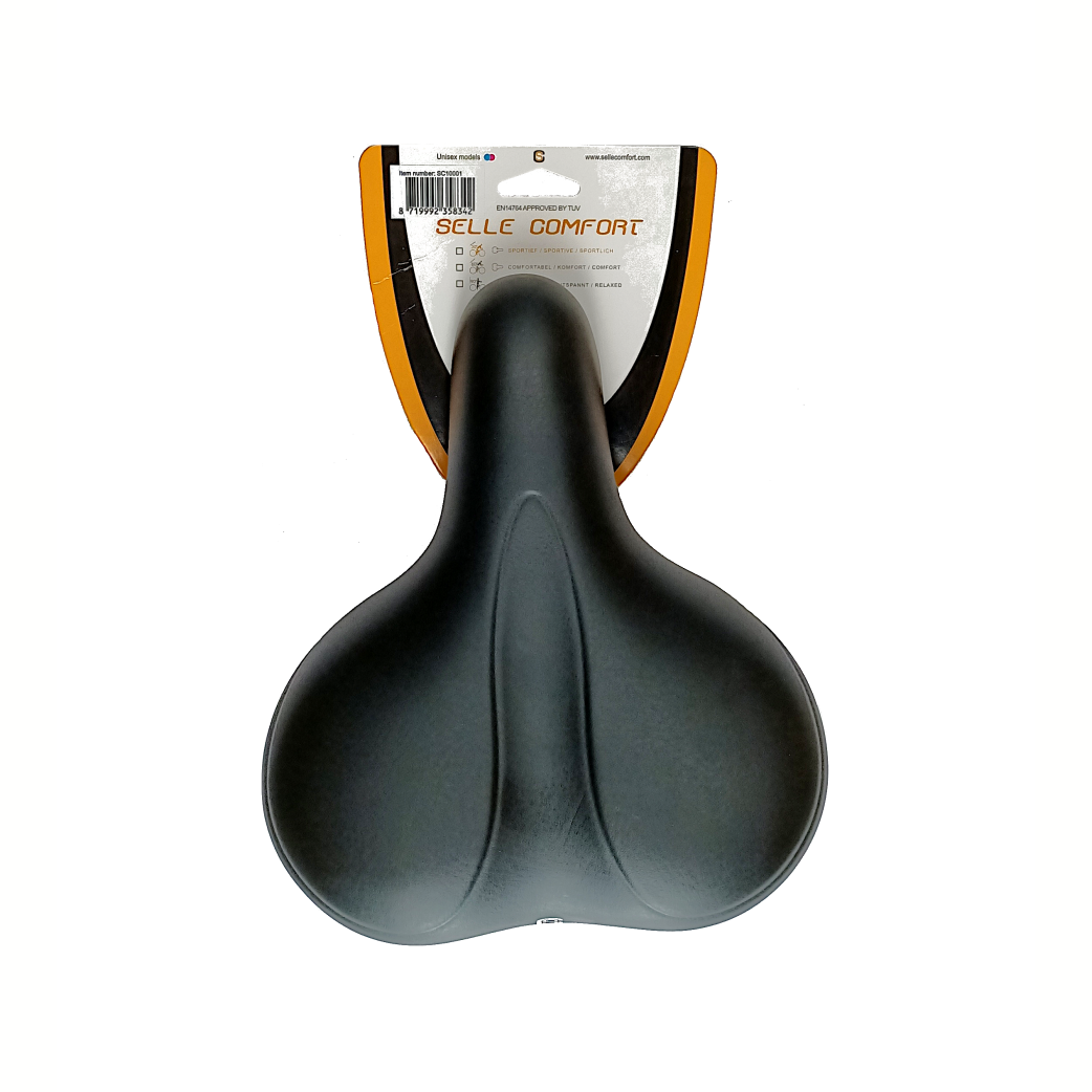 Selle Comfort Comfort Saddle e-kolesa mehka srednja črna, brez pramena