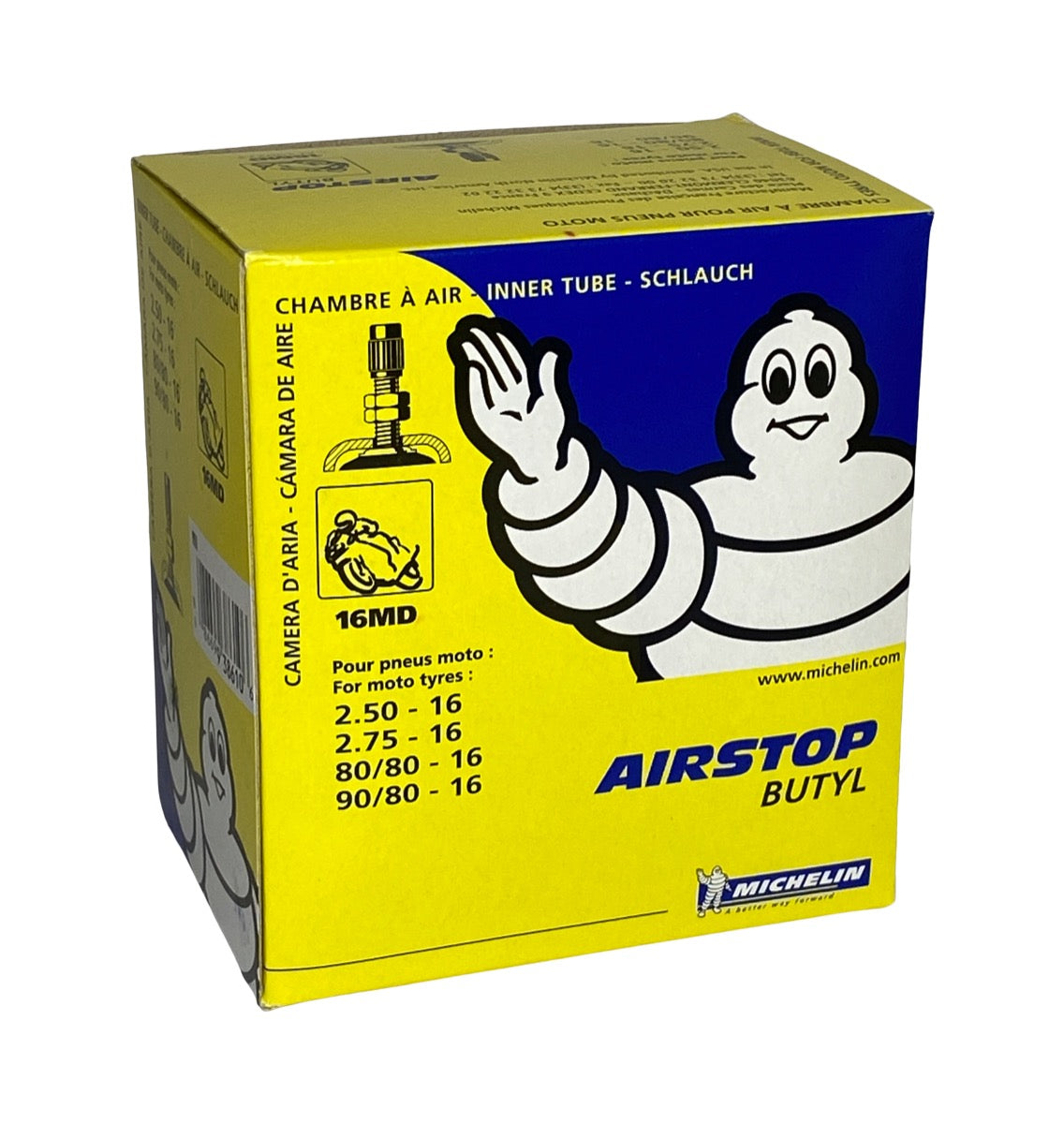 Michelin Binnenband 16-2,50 2,75 80-80 90-80 Valve droite