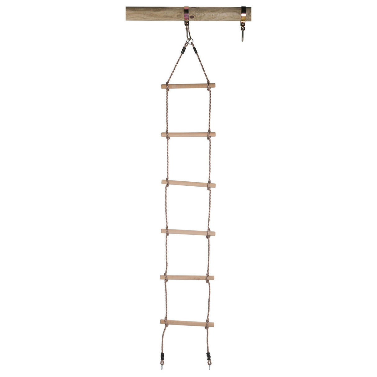 Swinging Swinking Rope Ladder con anelli oculari e 6 gradini in legno