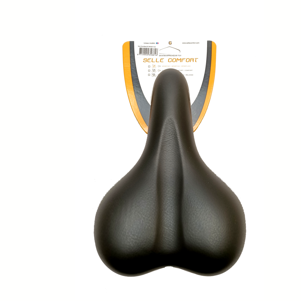 Selle Comfort Comfort sedlo črni gel, brez zanke