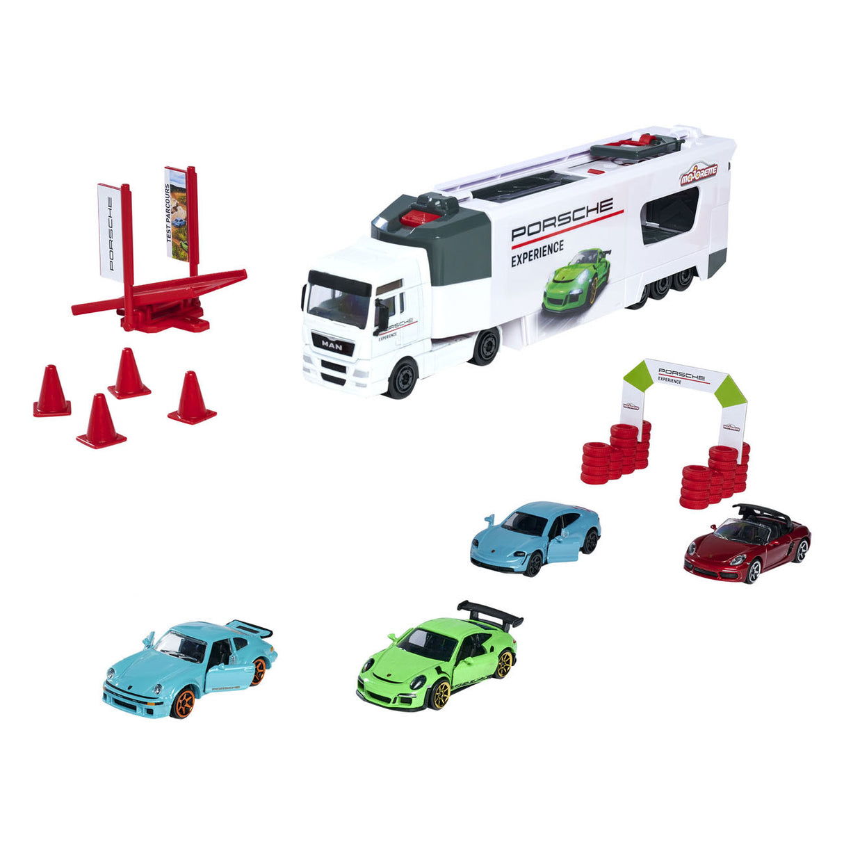 Majorette tgx porseche Erfarung Transporter Play Set