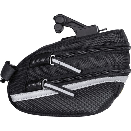 Topeak Saddle Bag WP II M, Negro, Repelente de Agua, Poliéster, Adaptador, 1.25L, Actualización rápida, Reflexionando, 152 g