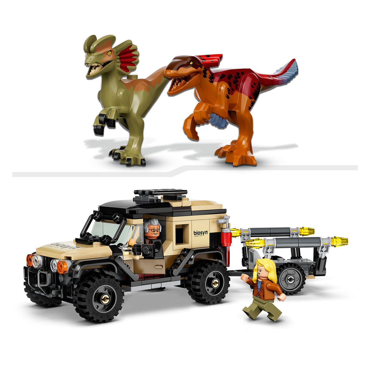 Lego Lego Jurassic 76951 Pyroraptor a Dilophosaurus Transport