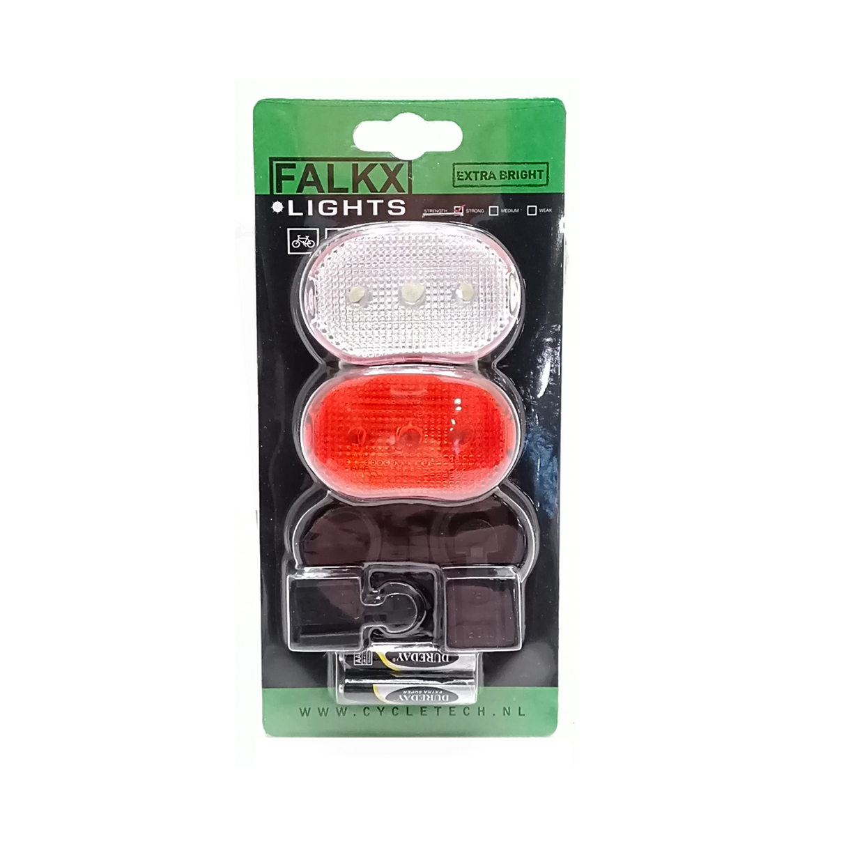 Éclairage LED Falkx Falkx Set MTB, (package suspendu).