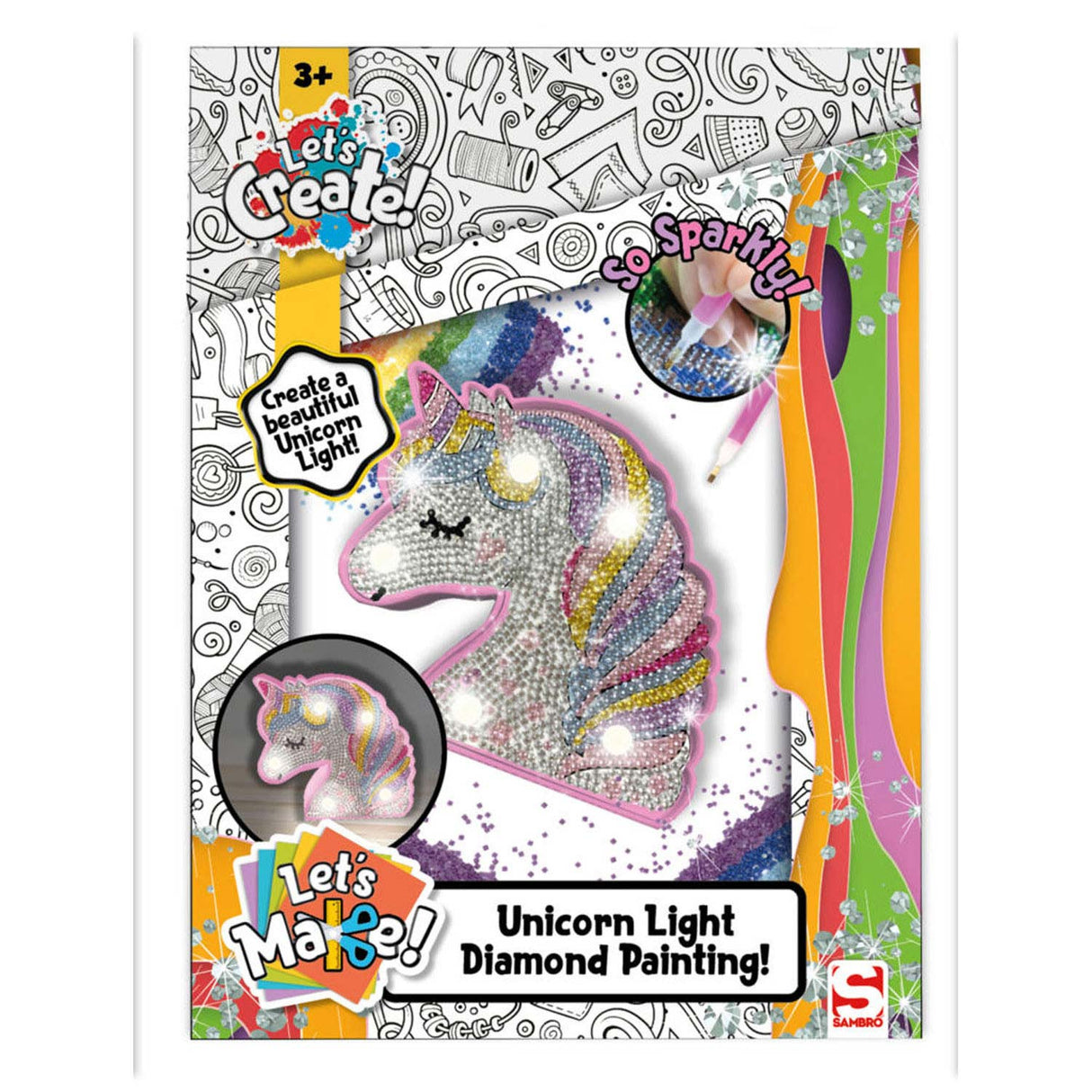 Lampka jednonożna Sambro Diamond Art