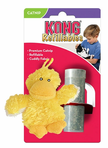 Kong Kat Pluche Duck Yellow Catnip