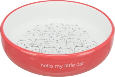 Trixie Food Bowl Bere Bin Bin Cat Flat Naso Red White