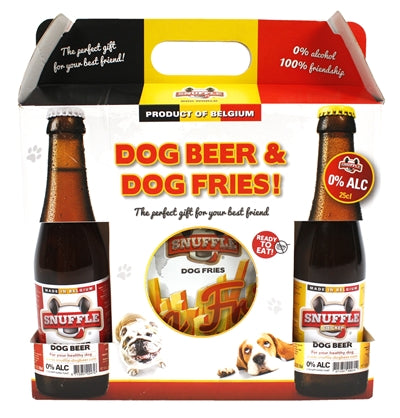 Snuffle Gift Box dog beer and fries