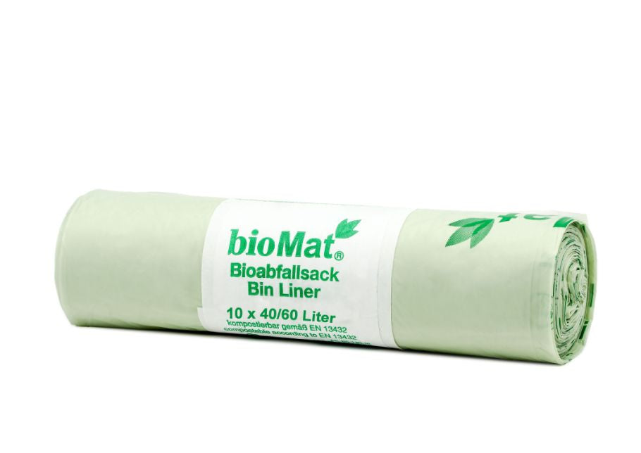 Biomat komposterbare søppelsekker 40 60L 10 stk.