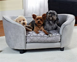 Enchanted Pet Enchanted Dog Basket Sofa Constantine Silver colored