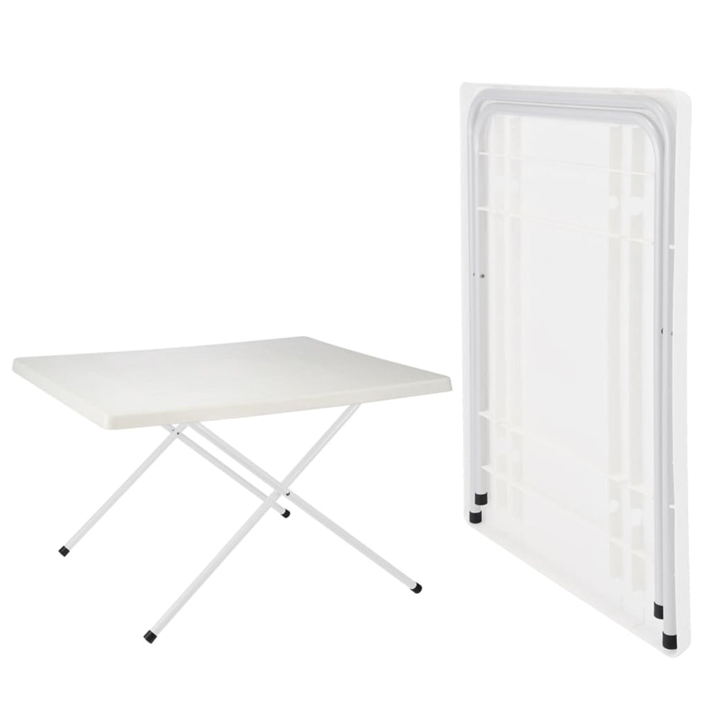 HI HI Kampeertafel inklapbaar verstelbaar 80x60x51 61 cm wit