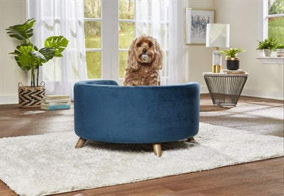 Enchanted Pet Enchanted Dog Basket Sofa Rosie Peacock Blue