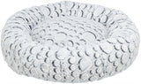 Trixie Cat Basket Mila Round Plush White Gray