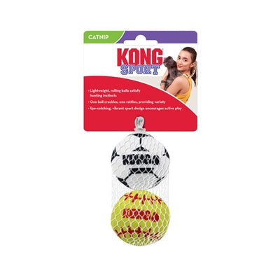 Kong Cat Sport Balls s catnip assorti