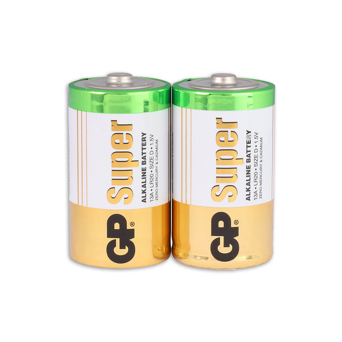 Gp super alkaline d batterijen 2pk