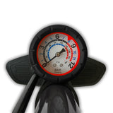 Luchs -Fahrradpumpe mit Manometer schwarz