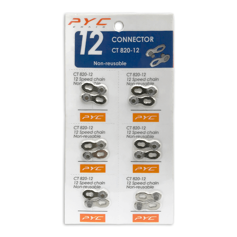 PYC 12 Fast -coupling bicycle chain - 6 pieces - Not reusable