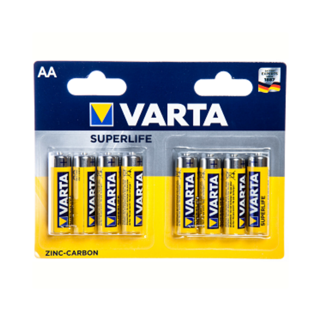 Baterie Varta AA Superlife R06 1,5 V Zink-Carbon 8 kusů