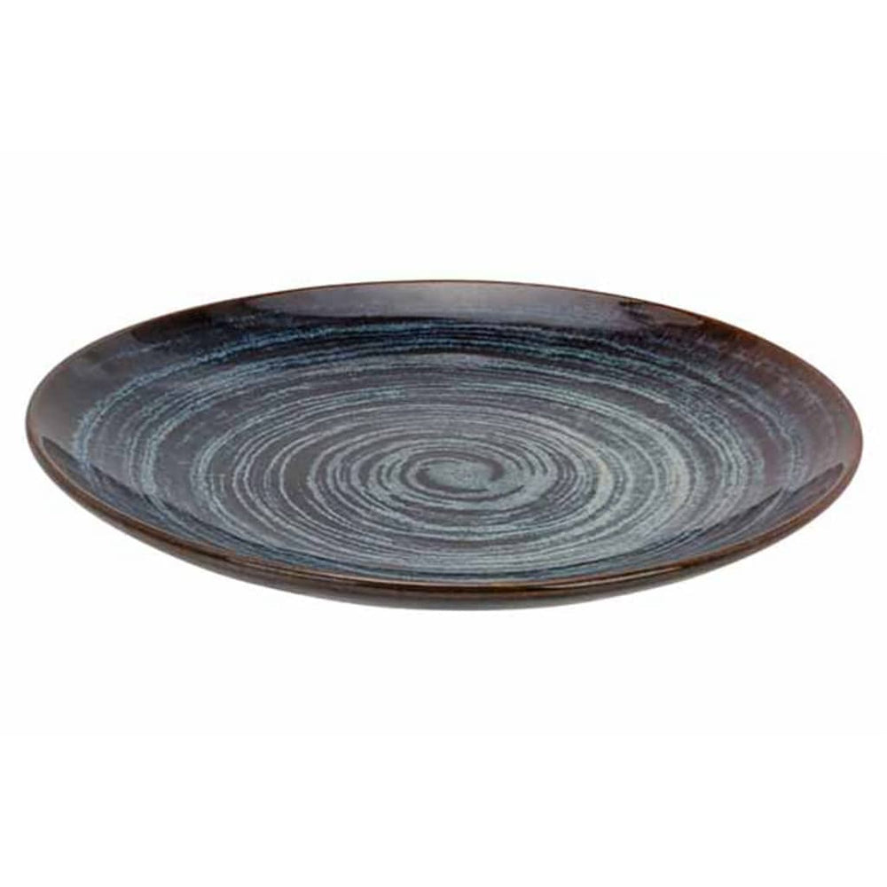 Cosy Trendy Cosy Trendy Dessertbord Atlantis 6 st cirkelpatroon Ø21,5 cm blauw