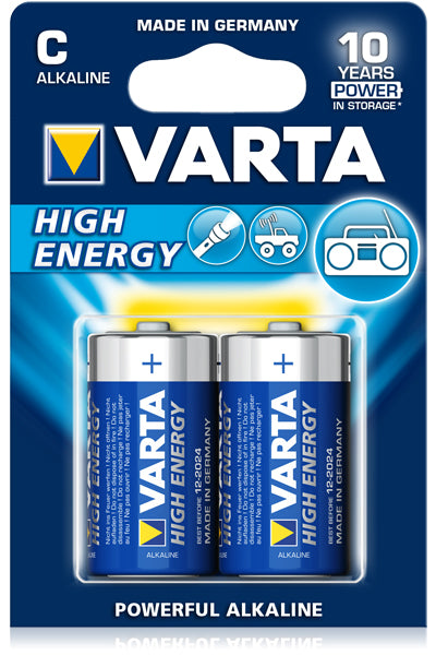 Varta C LR14 Angličtina Rod Alkaline na 2 kusy na mapě