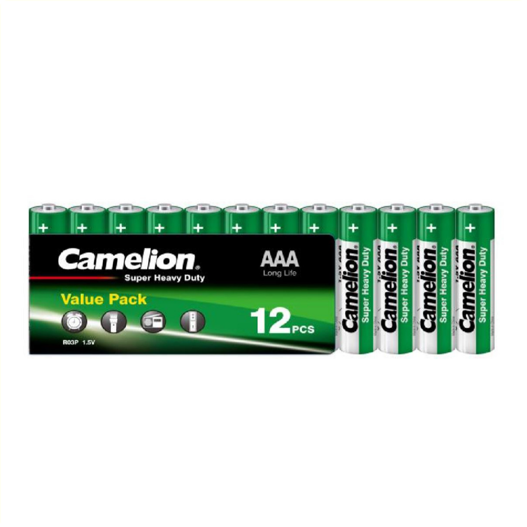 Camelion AAA Zink-Carbon Batteries per 12