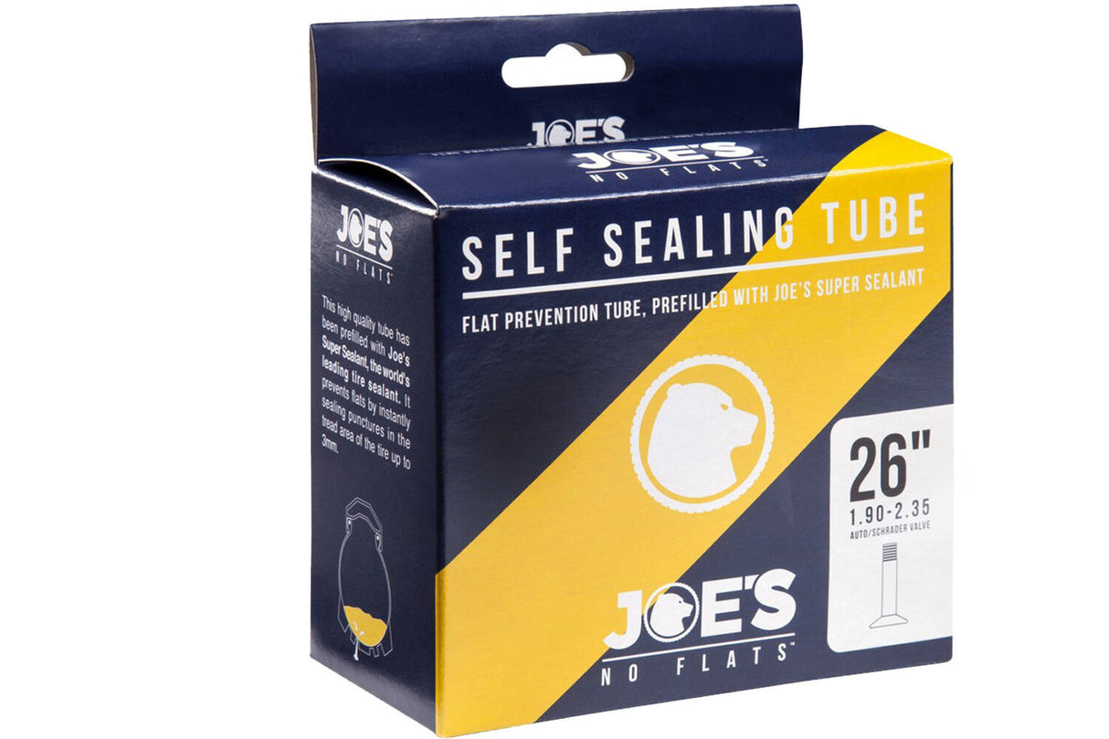 Joe's no flats inner tube Self Sealing Tube Yellow Gel FV 26x1.90-2.35