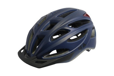 Qtcychectech QT Cycle Tech Helm Urban 58-62 cm Mat Blauww LED osvětlení 2810379