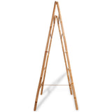 VidaXL Dubbele handdoekenladder met 5 tredes 50x160 cm bamboe