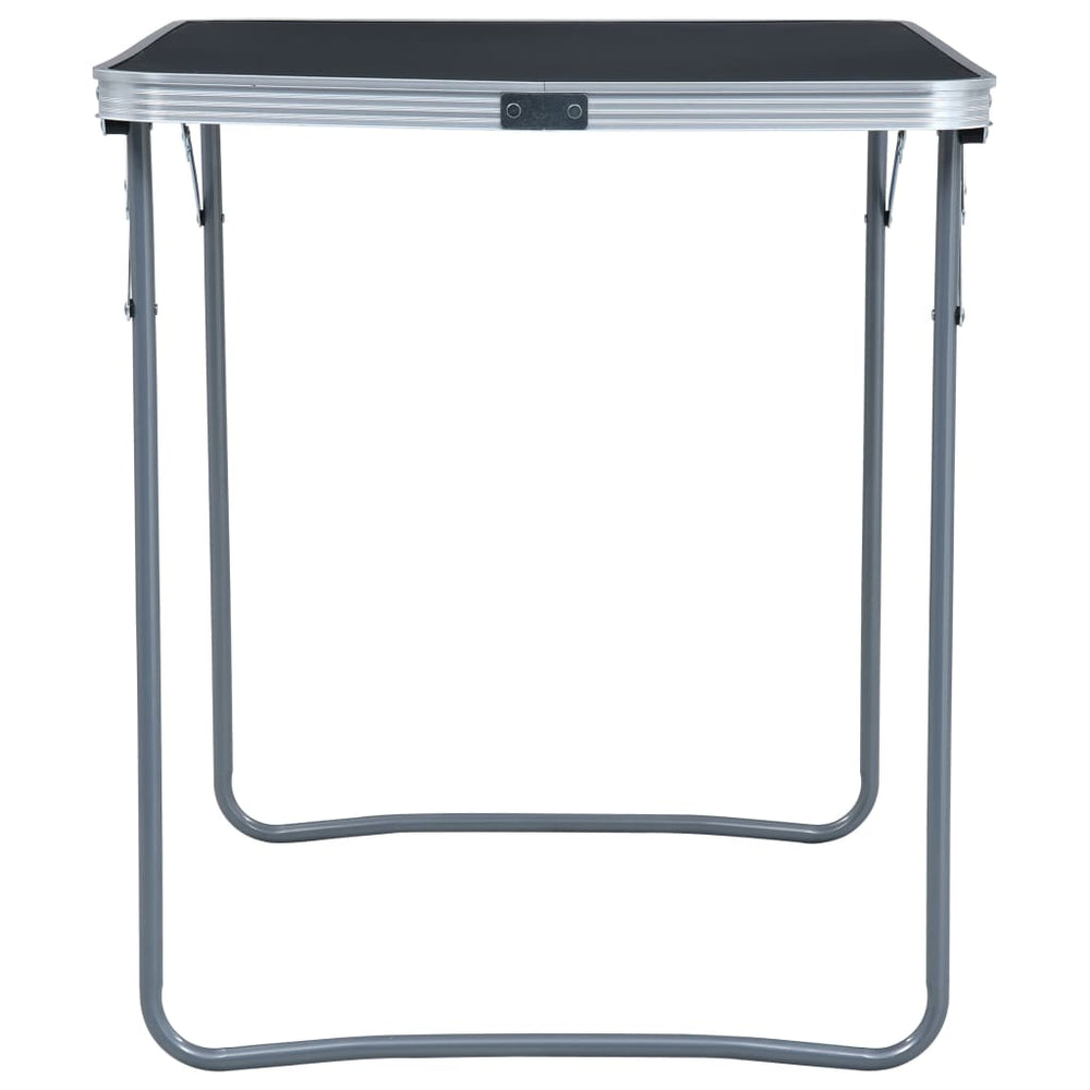 VidaXL Campingtafel inklapbaar met metalen frame 80x60 cm grijs