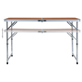 VidaXL Campingtafel inklapbaar 120x60 cm aluminium