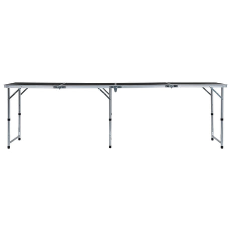 VidaXL Campingtafel inklapbaar 240x60 cm aluminium grijs