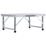 VidaXL Campingtafel inklapbaar 60x45 cm aluminium wit