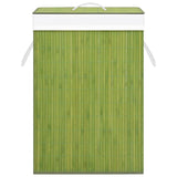 VidaXL Wasmand met 2 vakken 72 L bamboe groen