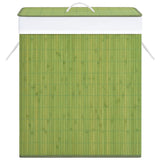 VidaXL Wasmand met 1 vak 83 L bamboe groen