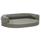 VidaXL Hondenbed ergonomisch linnen-look 75x53 cm grijs
