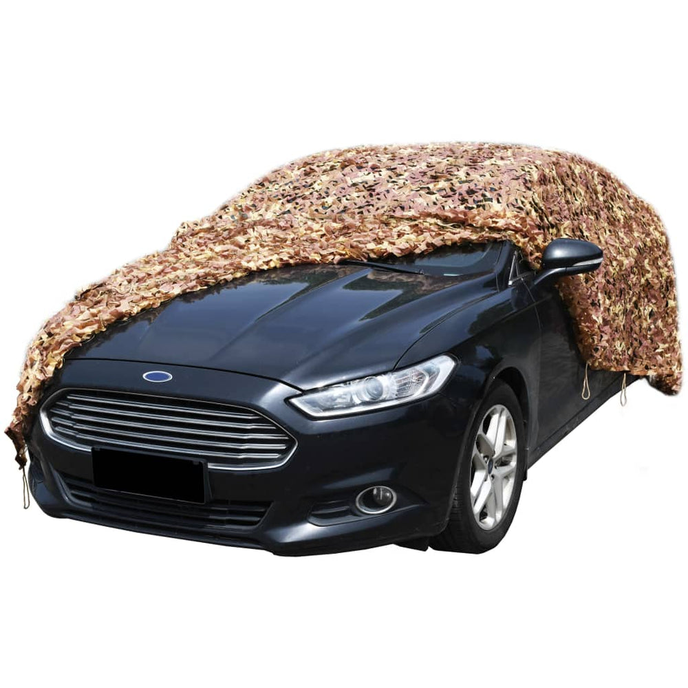 VidaXL Camouflagenet met opbergtas 6x7 m beige
