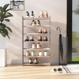 VidaXL Schoenenrek 65x24x117 cm bewerkt hout grijs