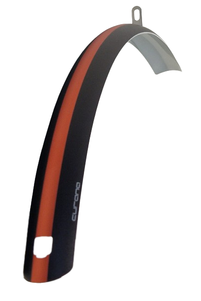 Eurofender VoorlatBord 28 tum plast 46 mm matt svart orange