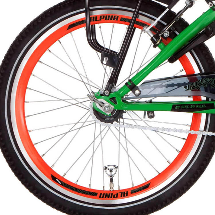 Roue arrière alpina 20 Retirer J19DB Orange Zink Spk