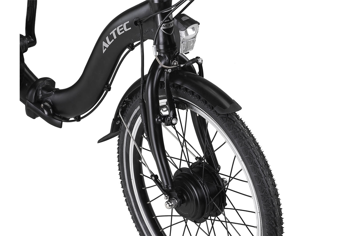 Bici pieghevole e-bici di altec comfort da 20 pollici 7-SPD. 518WH MAT NERO M129 40NM