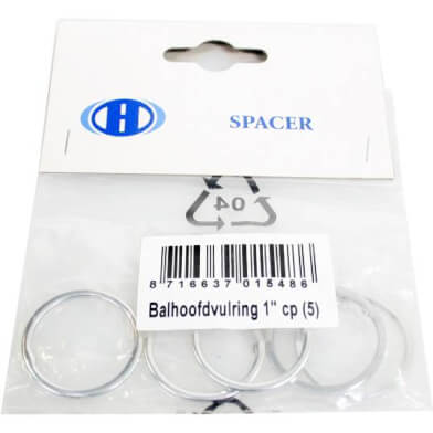 Stal head filling ring 1 inch 22.2 mm chrome 5 pieces 6500060